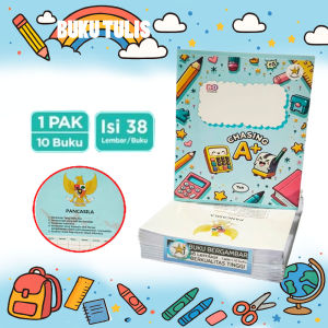 10 PCS BUKU TULIS  38 LEMBAR MURAH GROSIR / BUKU PENDEK 38 LEMBAR