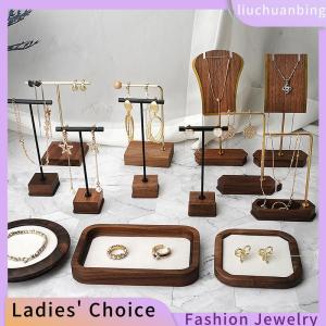 [COD] liuchuanbing Jewellery Jewelry Display Stand Necklace Earrings Jewelry Copper Wood Jewelry Display Props Shooting Jewelry Booth Display Pieces