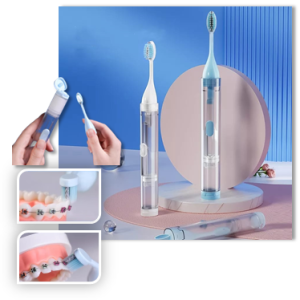 Sikat Gigi Travel Toothbrush Orthodontic Behel  Portable Inc Tempat Pasta Gigi Traveling kit 2 in 1 Import