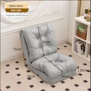 Ghế Sofa Lười Tatami Smart Home Mềm Mại Gập Ngả Nằm Đa Năng 3 Chế Độ Rộng 60cm Và 90Cm 2 Màu Trắng Ngà Và Xám - Decor Phòng Ngủ Phòng Khách Ban Công Sofa Tiện Lợi Đọc Sách Chơi Game Xem Tivi Nghe Nhạc Nằm Nghỉ Thư Giãn
