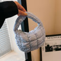 Korean Fashion Micro Cloud Bag Handbag Cotton-Padded Handbag Rhombus Embroidery Beg Tangan Gelembung Wanita Gift Bag云朵包. 