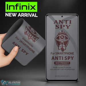 Tempered Glass Full Privacy Ceramic Matte Anti Spy Infinix Hot 60 Hot 60i Hot 50 4G Hot 50i Hot 50 Pro Hot 40 Hot 40 4G Hot 40 Pro Hot 30 Pro Hot 12 Play Hot 30 Play Smart 10 Smart 9 Smart 8 Anti Gores Anti Minyak / Anti Radiasi / Anti Debu / Anti Intip