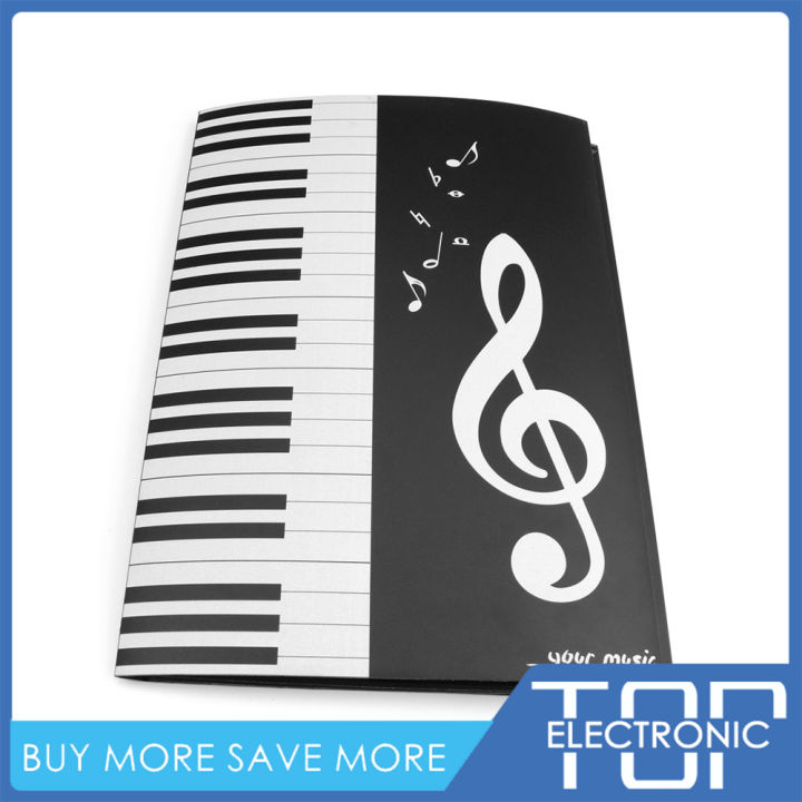 Black Sheet Music Folder A4 Size Storage Holder Binder for Stage