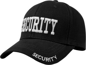 Security Hat Security Guard Hats Adjustable Size Embroidery Baseball Cap Hat Secret Service Cosplay Spy FBI Accessory