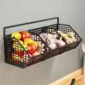 Multifunction Kitchen Wall Mounted Rack Organizer Storage Basket Hanging Shelf Bathroom Stainless Organizer. 