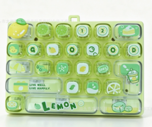 Fruit Theme Pop & Play Keyboard Fidget Toy - Lemon Cherry Peach Carrot - 4 Sweet Flavors