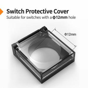 MUMU 1Pcs 12/16/19/22/25 mm Vỏ bảo vệ nút bấm Đế ABS Nhựa Nắp che nút bấm Keo Nano Nắp bảo vệ công tắc dành cho hộp điều khiển bảng điều khiển công nghiệp
