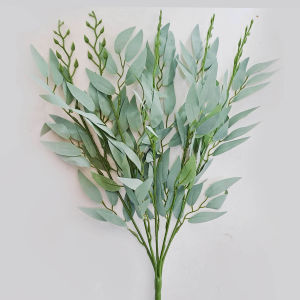 Daun Ruskus Willow Leaf Artificial Daun Dekorasi Green Leaf