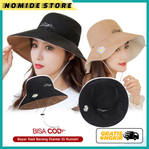 TOPI WANITA KOREA KEKINIAN BUCKET PANTAI CAPS PEREMPUAN Dua Warna Depan Belakang Outoor Pantai ZO