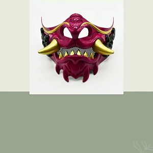 Mặt nạ nửa mặt mặt nạ hóa trang Mặt nạ Halloween Quỷ samurais mặt nạ nhật bản Mặt nạ carnivals Mặt nạ Mặt nạ tiệc tùng