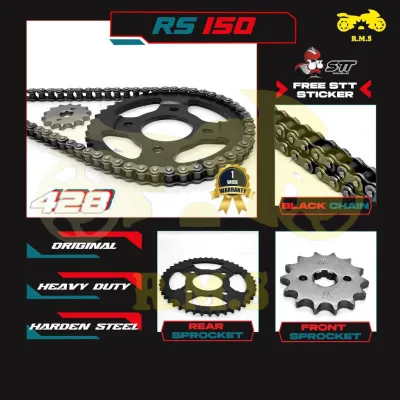 SET HITAM 428 - RS150 / CBR150 [HONDA] BLACK
