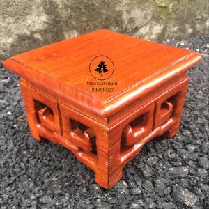 Nhất Sơn vuông 3 lỗ gỗ hươngĐể bát hươngđế kê tượng nhiều kích thước mặt vuông