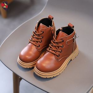 Katerina Fashion Korean Ankle Zipper Boots Shoes Kids For Girl #701