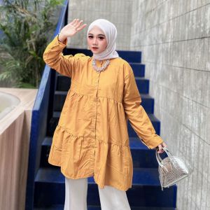 Mika Tunik Wanita Korean Style Atasan Muslim Wanita