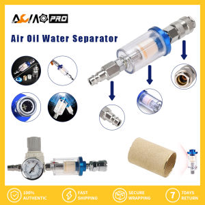 AumoPro 1/4 Air Oil Water Separator Filter for Compressor Spray Paint Tool Oil Water Trap Moisture Separator