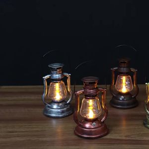 Solar LED Outdoor Light Rechargeable Retro Lantern Kerosene Lamp Portable Lamp Bar Hotel Home Decoration Holiday Candle Atmosphere Night Light