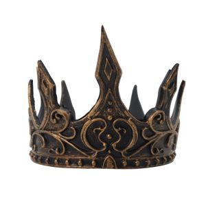 MMLUCK Vương miện Bar Mitzvah Vương miện Phong cách Hàn Quốc Vòng tóc Mũi vịnh tròn Phong cách retro Phụ kiện tóc Mũ vua PU Đám cưới