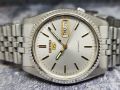 นาฬิกา Seiko Automatic 7009-3110 Datejust Style ขอบหยัก หน้าสีเทา เรือน สแตนเลส. 