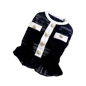 Váy điệu đà dành cho thú cưng trắng/đen - Không kèm túi