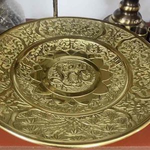 Mâm bồng mâm ngũ quả bằng đồng đường kính 33cm nặng 23kg