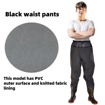 Breathable Wader Rain Pant Belt Rain Boots Integrated Reservoir Catch Fish Waterproof Waterproof Raincoat Water Pants Rain Shoes Jumpsuit