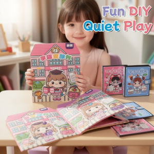 Quiet Book Sticker Book Montessori DIY Educational Toy Handmade Jelly Puzzle Learning Kids