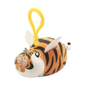 Cute Fly Wing Tiger Pendant Keychain Good Lucky Fat Tiger Keychain for Key Ring Valentine Lover Christmas Birthday Prese