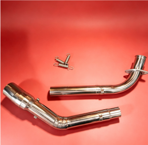 Nmax v2v3 stainless elbow on Akrapovic round with DB reducer