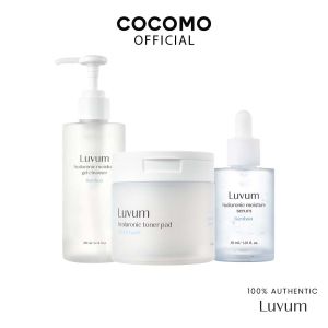 (LUVUM) Bamboo Hyaluronic Gel Cleanser | Serum |Witch Hazel Toner Pad - COCOMO