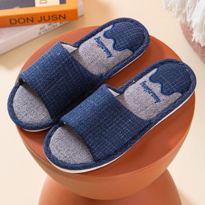 Japanese Linen Cotton slippers for men and women indoor cotton slipper non-slip home slippers couple slippers