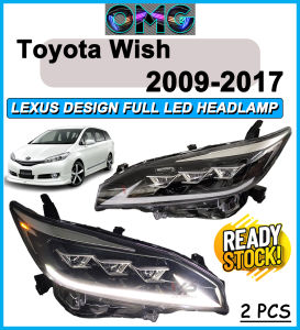 Toyota Wish 2009 - 2015 Lexus Design Triple Projector Dynamic LED Headlamp With Signal Running