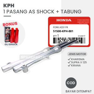 BONUS OLI SOK + KPH PAKET KOMPLIT SHOCK DEPAN SUPRA X 125 HONDA / KHARISMA KARISMA / PAKET AS SHOCK DEPAN TABUNG SUPRA X 125 / SEAL SHOCK DEPAN / TUTUP ABU DEBU / SATU SET SOK DEPAN / AS SOK / SIL SHOK / SEL SOK / SEKOK / SHOCKBREKER