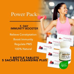 PPARS PowerPack Combination of SUPERFOOD PPARs Tablets & Dietary Fiber Cleansing Plus to see Initial Quick Results & Improvements in 5 Days! Weight loss Boost Immunity Colon Cleanse Blood Cleanser Weight Management Better Energy by SimplyNature