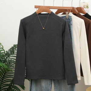 เสื้อยืดผู้หญิง เสื้อกันหนาว ไม่ระคายเคืองต่อผิวหนัง เสื้อชั้นใน ดูดความชื้นและระบายอากาศได้ ควบคุมอุณหภูมิของร่างกาย