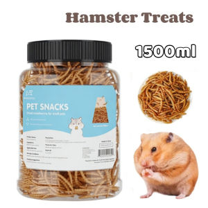 AIKENN 1500ML Dried Mealworm Snacks Hamster Treats Small Pet Food for Guinea Pig Gerbils Tortoises Birds