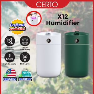 CERTO 3000ml Heavy Fog Double Nozzle Large Air Humidifier With Essential Oil Air Purifier Aroma Diffuser Fogger Mist Maker Mist Spray Pewangi加濕器