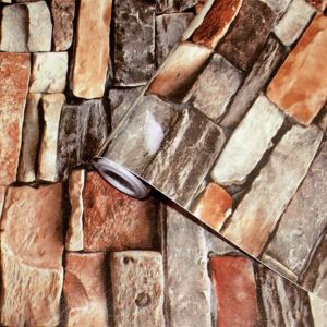 Wallpaper Stiker Dinding Motif Batu  Wana Warni New  7 s/d 8M LEBAR 45CM