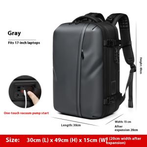 Travel Electric Suction Bag Fashion Backpack Vacuum Compression Package Large-capacity Backpacks Casual Bags Women Bag For Men