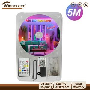 [Winnereco Flagship Mall] RGB LED Rope Light Remote/APP Control Flexible Neon Strip Light for Party Favors
