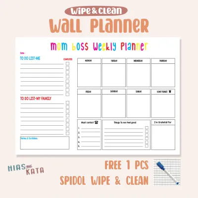 wall planner mum boss weekly planner wee