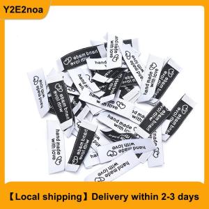【Local shipping】 50Pcs Handmade Fabric Labels Embroidery Printed Tags DIY Sewing Accessories