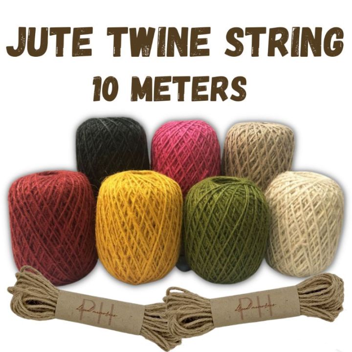 Jute Twine String Rope for Crafts and Packaging (10 meters) Dried