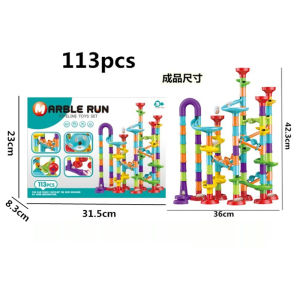 113/142pcs BIG DIY Construction Marble Race Run Maze Balls Boy Girl Birthday Gift