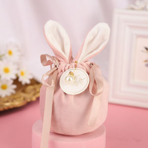 2023 CNY Chinese New Year Gift Bag Velvet Long Rabbit Ears Candy Bags Chinese New Year Decoration 春节礼品袋 17*12cm