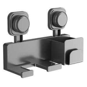 ประหยัดพื้นที่ที่เก็บของในห้องน้ำเครื่องเป่าผมยางดูดสุญญากาศยึดจับระบบการจัดการสายเคเบิลช่องเก็บของที่ติดตั้ง