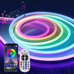 Home Taste Dream Color Flex Tape Strip Light RGBIC 220V Bluetooth Smart APP Control RGB Dimmable Waterproof IP65 Neon Lights 3m-30m