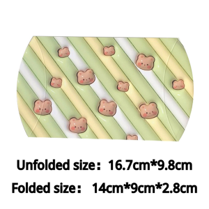 Cartoon Korean-style Cute Gift Box Candy Box Ins Style Pillow-Shaped Box Foldable Paper Box