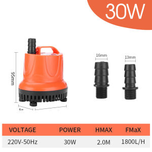 30w 45W 220V Bottom Suction Water Pump for Garden Fish Tank Silent Submerged Pump Multifunctional Suction