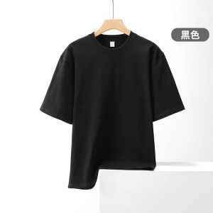 男装有质感oversize纯色大白T重磅纯棉360g港风潮牌大版短袖t恤男