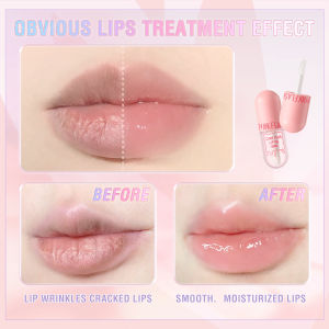 PINKFLASH Pure Natural Lip Care Plus Lip Oil 5 Natural ingredients Moisturize Repair Nourish Reduce Wrinkles Waterproof Multi-uses